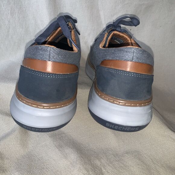 NWOB SKECHERS CLASSIC FIT AIR COOLED MEMORY FOAM SNEAKERS Shoes Sz10 Blue grey main image 10